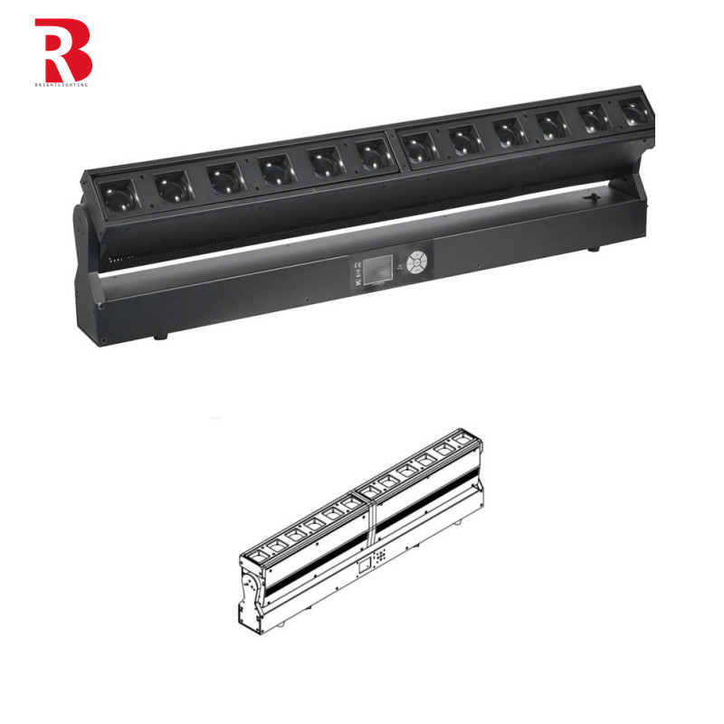 12pcs 40W RGBW 4 इन 1 एलईडी मूविंग हेड बीम स्पॉट लाइट नाइट क्लबों के लिए
