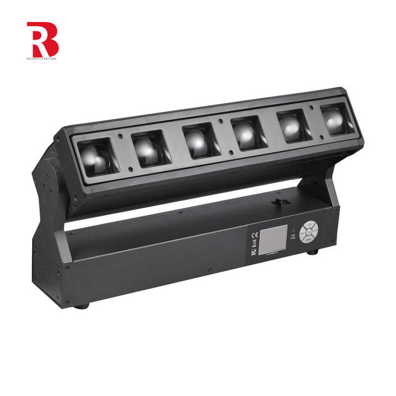 DMX512 एलईडी ज़ूम पिक्सेल बार 6pcs 40W RGBW 4-इन-1 एलईडी मूविंग हेड स्टेज लाइट