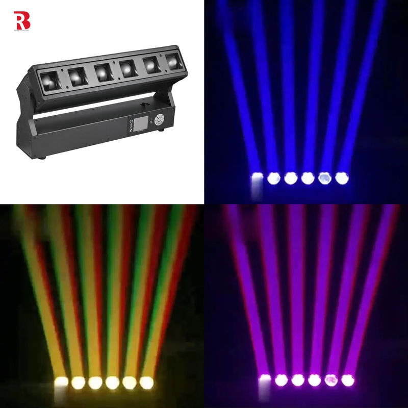 डीएमएक्स प्रोफेशनल एलईडी पिक्सेल ज़ूम बार 6pcs 40W आरजीबीडब्ल्यू 4-इन -1 कॉन्सर्ट स्टेज लाइटिंग