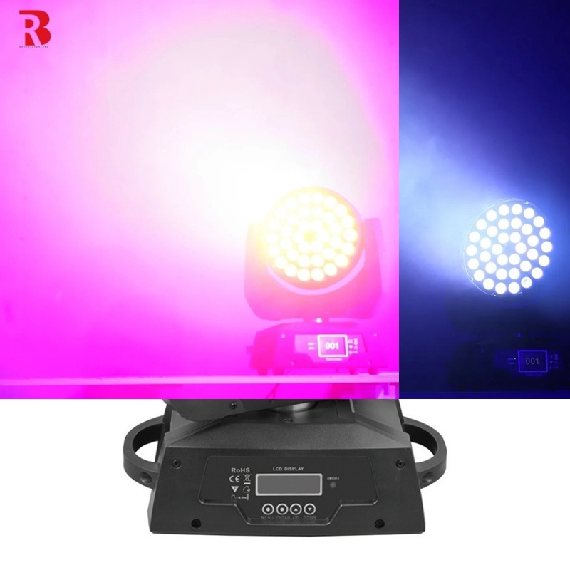 36pcs X 10w Rgbw 4in1 ज़ूम एलईडी मूविंग हेड वॉश लाइट वेडिंग शो स्टेज लाइटिंग उपकरण