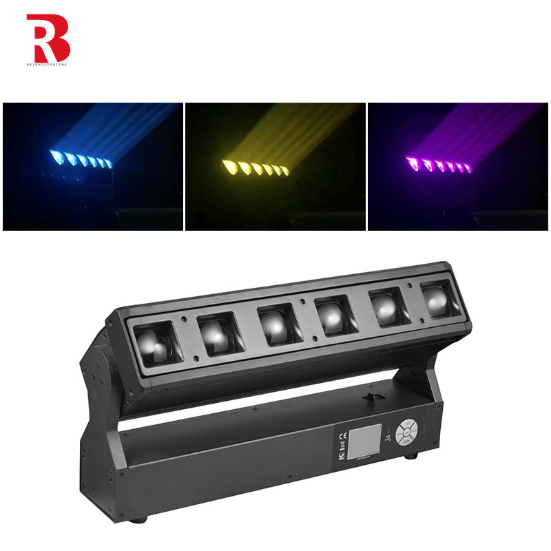 6pcs 40w आरजीबीडब्ल्यू पिक्सेल एलईडी ज़ूम बीम वाश डिस्को स्टेज लाइट क्लब के लिए
